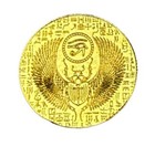 1 200th Monarch Egyptian Scarab Anhk Gold Round In Capsule