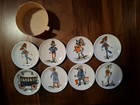 8 Vintage Ceramic Coasters   Tea Plate  4 Inch