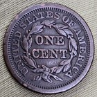 Vintage 1852 Braided Hair Large Cent In F ine   Condition circulated  Uncleaned