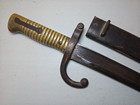 Wwi M1866 French Yataghan Bayonet W scabbard