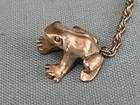 Atq French Minerva 1st 950 Silver Frog   Lily Pad    Chain Bookmark  Page Marker