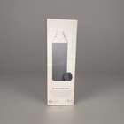 Porter Glass Water Bottle W  Protective Silicone Sleeve   Charcoal 20 Ounces    