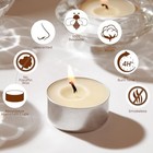50pcs Beeswax Tealight Candles  Cream White  Aluminum Cups  4h Burn 50