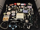 Junk Drawer Lot Coins Patches Military Bsa Silver Plate Pins Jewelry Gold Flake
