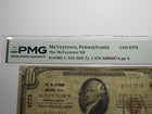  10 1929 Mcveytown Pennsylvania National Currency Bank Note Bill  8773 F15 Pmg