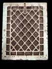 Antique Cast Iron Floor Vent Cover 14x11 Chippy Green Patina