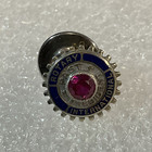 Rotary International Former President 18k Gold Pin With Ruby Gnucollectibles