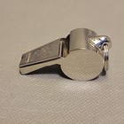 Nos Vtg  Acme Thunderer Whistle W  Cork Ball Made In England Brass N p  58 1 2