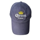 Corona Extra Beer Embroidered Navy Blue Yellow Cap Hat Adjustable