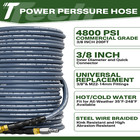 200ft  3 8  Pressure Washer Hose 4800psi Kink Resistant Power Hose Quick Connect