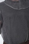 Metallic Knit Chainmail Tunic And Cowl Medieval Renaissance Adult Costume