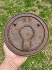 Old Cast Iron Wood Burner Stove Lid Cover Eye Burner Insert Plate Vtg 8 S 8s S8