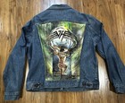 Vtg Levis Van Halen Denim Jacket 5150 Hand Painted  80s Beautiful 44 Medium