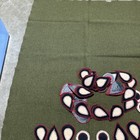 Primitive Wool Applique Holiday Layered Pennies Penny   Rug  Project Unfinished