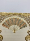 19th Century Antique Victorian Unused Stationery Letter Gold Edge Harp Hand Fun