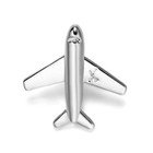 Silver Plated Plane Brooch Pin Lapel Badge Suit Collar Pin Men Women Accessories