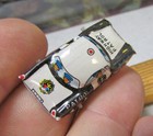 Vintage Tin Toy Car Japan Tin Lithograph Mini Highway Patrol Police Cop Car