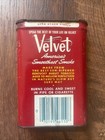 Vintage Velvet Pipe And Cigarette Tobacco Advertising Tin 1 1 2 Oz