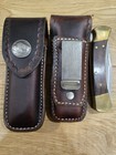 Buck 110 Leather Knife Sheath  Custom   With Belt Clip  Sheath Only  Buffalo Snp