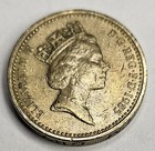 1985 Great Britain 1 One Pound - Circulated British Nickel Brass World Coin 