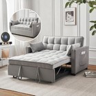 Futon Sofa Bed modern 3 In 1 Convertible Sleeper Sofa  Pull Out Couch 