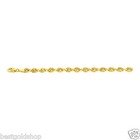 4 7mm  Puffed Mariner Anklet Ankle Bracelet Real Solid 14k Yellow Gold Free Ship