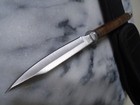 Rough Ryder Stacked Leather Shiv Dagger Knife Fixed Blade   Sheath 6 50  Oa New