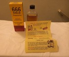 Vintage 666 Cold Preparation Bottle   Box  3oz Medical Quack Medicine Offer 