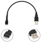 Xmsjsiy Usb A To 9 Pin Header  9 Motherboard Male Idc 20cm  Black 