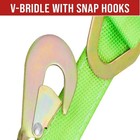 2 x6  V-bridle Strap W snap Hooks W cordura Sleeve   Axle Straps   D Ring Middle