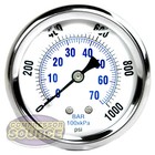 Liquid Filled 1000 Psi Air Pressure Gauge W  2 5  Face Back Mount 1 4  Npt