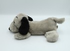 1973 R  Dakin   Co Vtg Plush Gray Drooper Puppy Dog Black Ears Stuffed Animal
