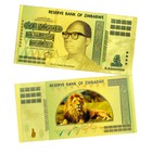 100pcs box Zimbabwe One Hundred Decillion Dollars Gold Foil Banknotes Souvenir