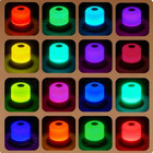 1pc Portable Rgb Rechargeable Night Light 13 Color Touch Remote Lamp - New