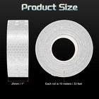 2 Rolls Reflective Tape 1 x33ft Adhesive Safety Warning Tape  White