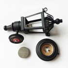 1 12 Dollhouse Miniature Led Metal Black Wall Lights Lamp Light Up Accessories