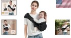Comfort-enhancing Baby Sling Carrier In Black - Perfect For On-the-go Parents