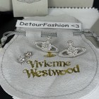 Vivienne Westwood Earrings Silver Mini Bas Relief With Box