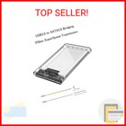2 5  External Hard Drive Enclosure  Sata To Usb 3 1 Tool-free Clear For 2 5 Inch