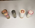 Lot Of 4 Vintage 50s 60s Lipstick Brass Tube Holder Avon Cameo Floral Refillable