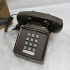 Retro Vintage Cortelco Desk Phone Button Dial 250045-vba-20m Brown Telephone