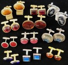 Vintage Cufflink Lot Cufflinks W baltic Amber Variety Cabochon Stones 11 Pair