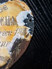 Antique French Porcelain Funeral Plaque  Memorial  Remembrance  Oddity  Mori
