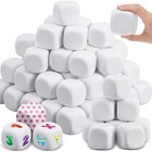 Deekin 100 Pcs Back To School 1 96 Inch White Blank Dice  Eva Foam Dice