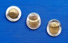 Lot Of 3 Egyptian 1 Pound Coins 2015 Unusual            Cancel Counterstamp