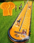 32ft Slip Water And Slide For Kids Adults  Extra Long Backyard Water Slide Wi   