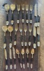 Thai Flattware Brass And Wood