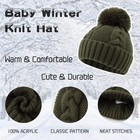 Winter Knit Baby Hat Twist Warm Beanie For Boys Girls With Pompom Infant