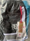 Justice Girls Dolphin Shorts Black turquoise Size 10 Cotton Logo 2 Pair Set
