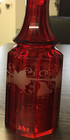 Cranberry Red Glass Decorative Decanter W stopper  9  Tall
